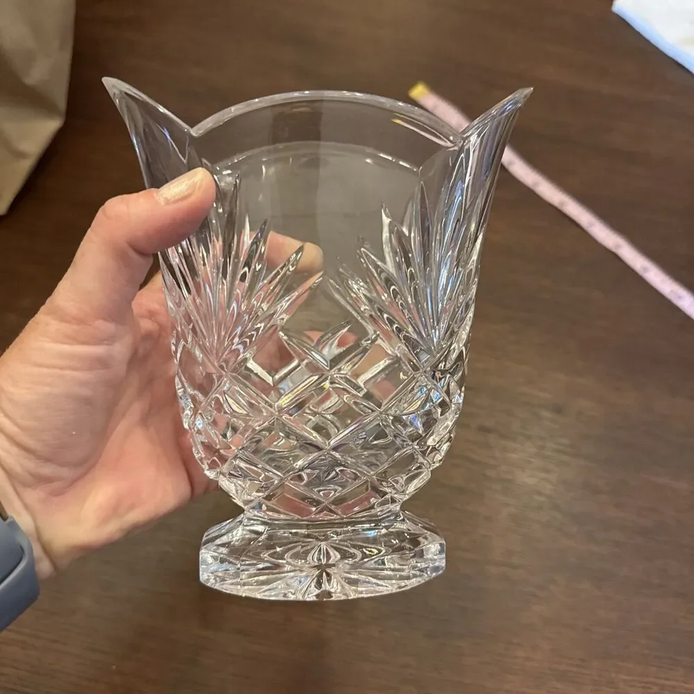 Vintage 1990's Noritake Hampton Hall Collection Crystal Vase 7